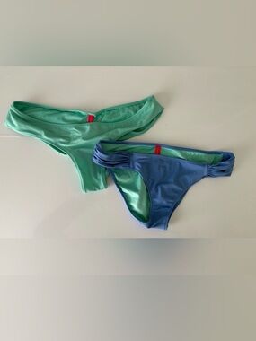 Victoria’s Secret Bikini Bottoms Bundle Size Small Blue Green